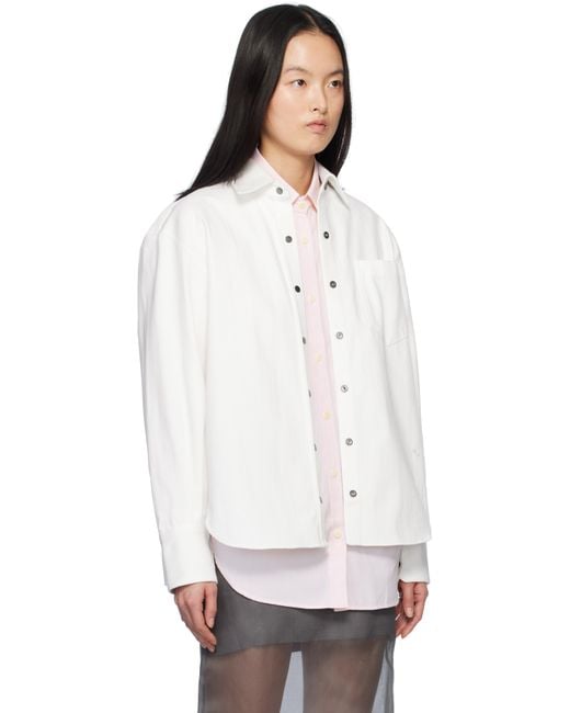 Maria McManus オフホワイト Snap オーバーサイズ デニムシャツ White