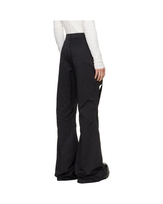 Rick Owens Black Tower Megastrapped Bolan Bootcut Trousers for men