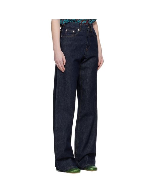 Dries Van Noten Blue Straight Leg Jeans