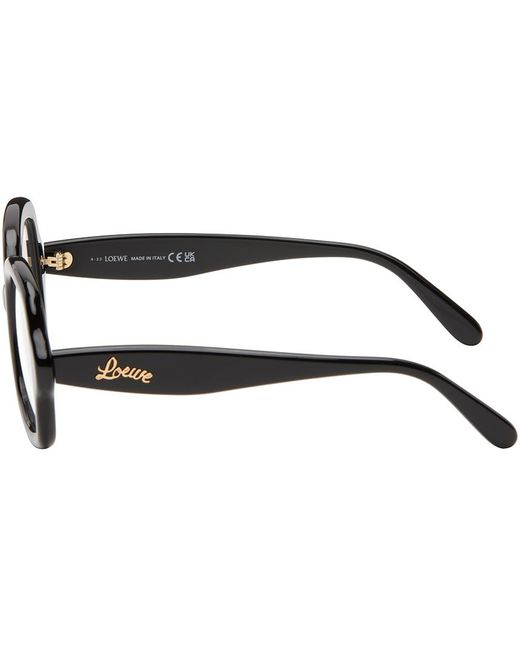 Lunettes carrées arrondies noires Loewe pour homme en coloris Black