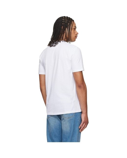 Maison Margiela White Three-Pack Shades Cotton Jersey T-Shirts for men