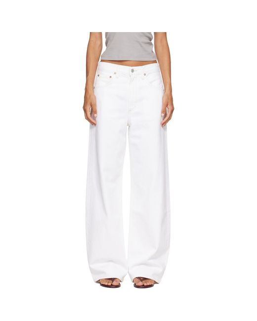 Agolde White Low Curve Jeans