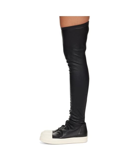 Rick Owens Black Concordians High Stocking Sneakers