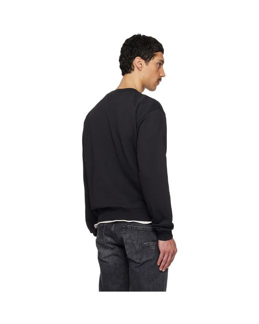 DIESEL Black S-Norm-Iod Sweatshirt for men