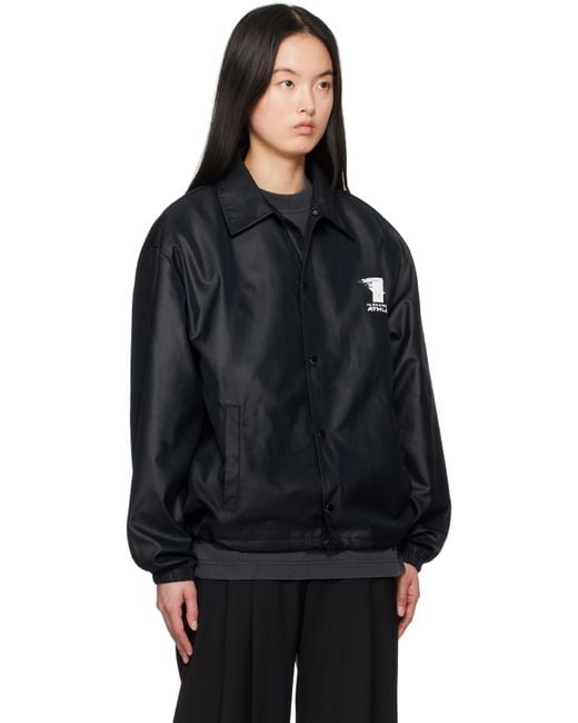 Alexander Wang Black Canvas Coach Jacket