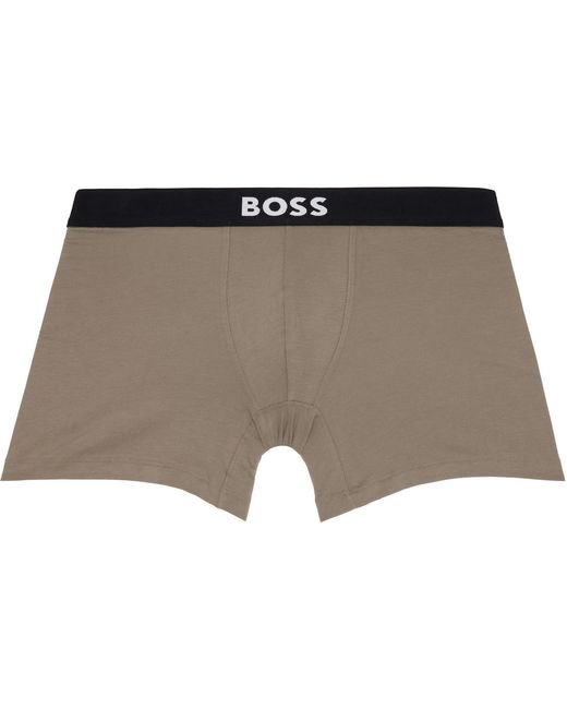 Boss Blue Three-Pack Stretch Cotton Boxer Briefs for men