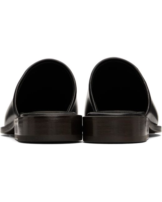 Lemaire Black Square Mules for men