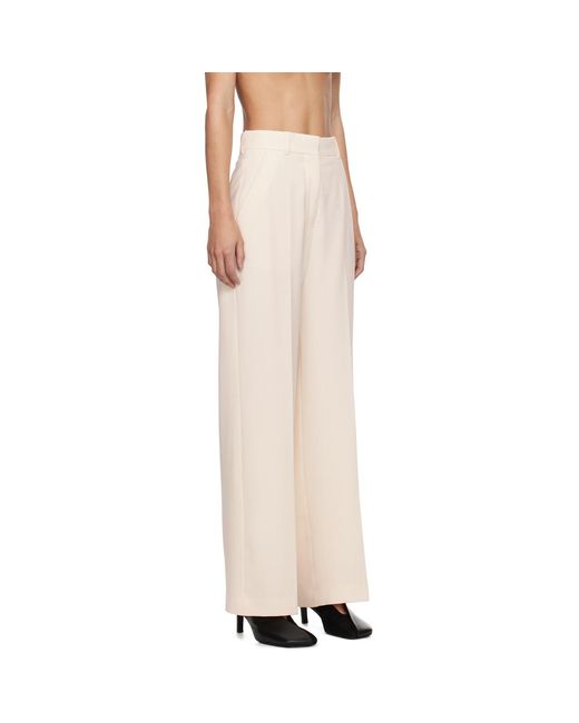 Nanushka Natural Off-white Lanai Trousers