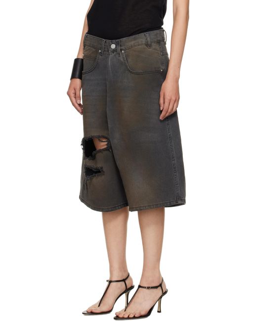 Lu'u Dan Black Kriss Kross Denim Shorts