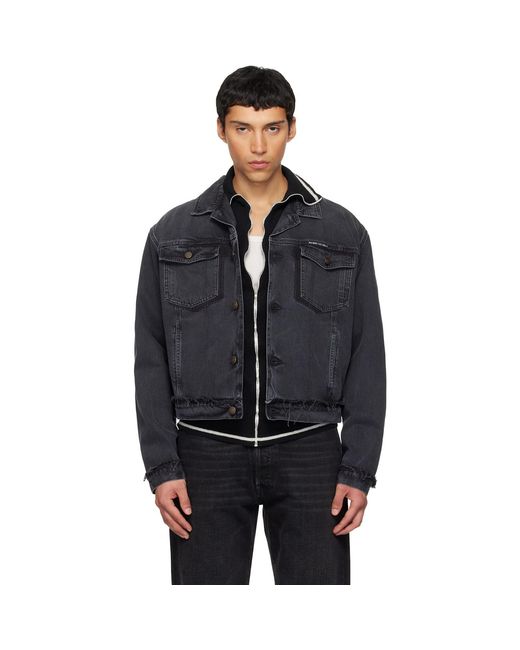 Maison Margiela Black Caban Denim Jacket for men