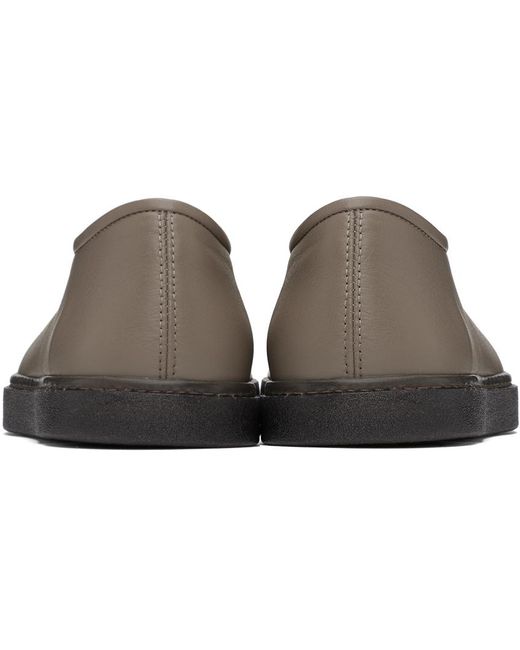 Chaussures à enfiler grises à passepoil exclusives à ssense Lemaire pour homme en coloris Black