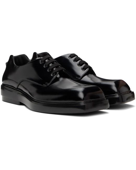 Prada Black Square Toe Derbys for men