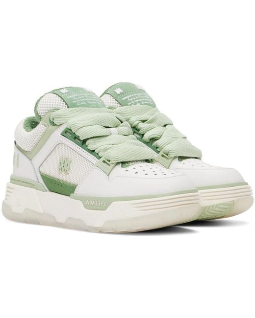 Baskets ma-1 blanc et vert Amiri en coloris White