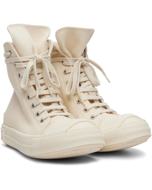 Rick Owens Natural Off- Tower Sneaks Sneakers