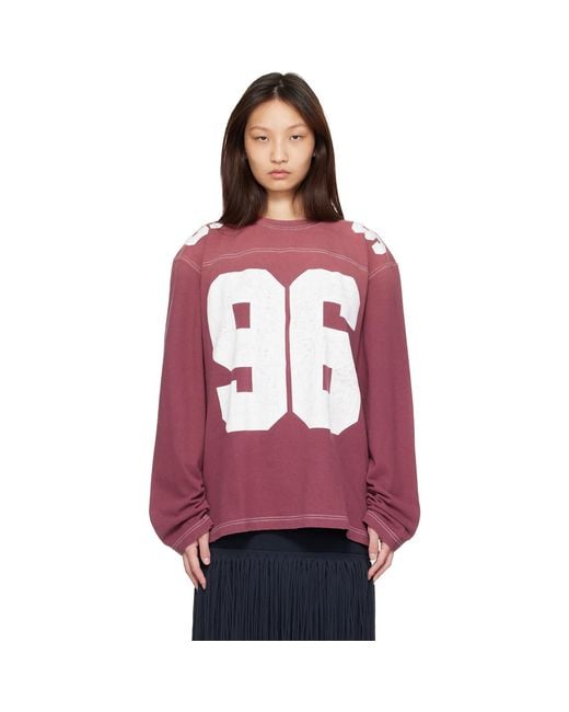 Acne Red Logo Jersey T-Shirt