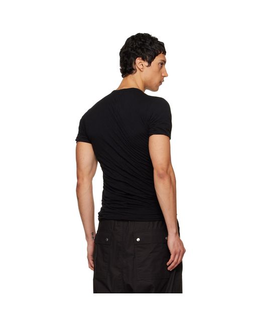 Rick Owens Black Temple Double T-shirt for men