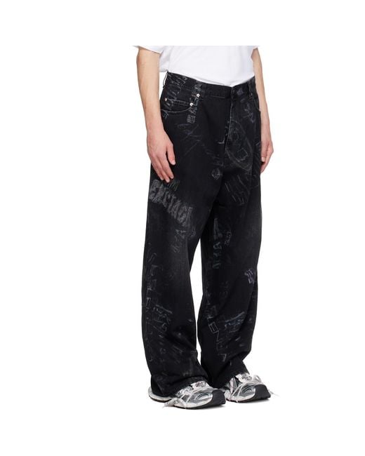 Balenciaga Black Minimal Baggy Jeans for men