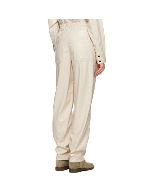 Isabel Marant Natural Brina Drawstring Casual Pants