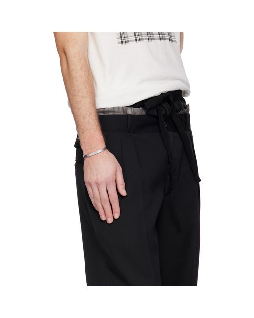 Maison Margiela Black Number Reference Cuff Bracelet for men