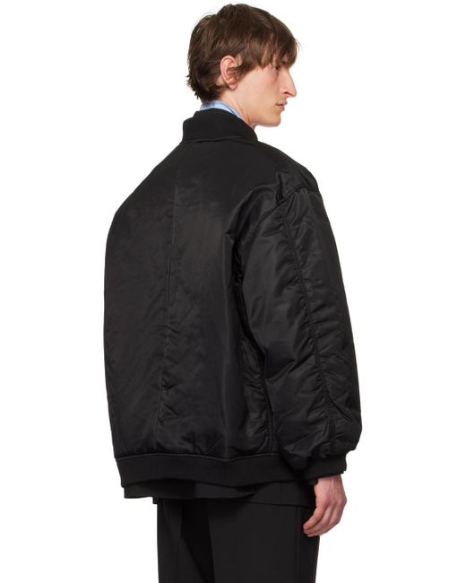 Frankie Shop Black Astra Bomber Jacket for men