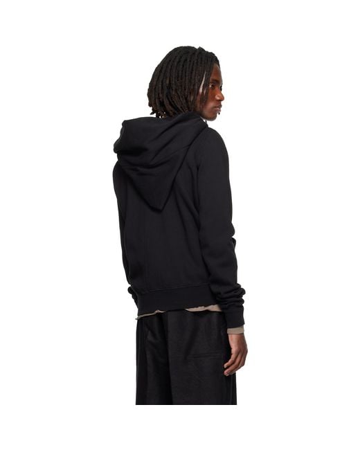 Rick Owens Black Tower Mountain Hoodie for men