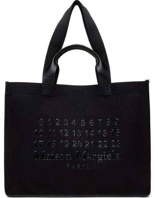 メンズ Maison Margiela ブラック ラージ Cabas ショッピングトート Black