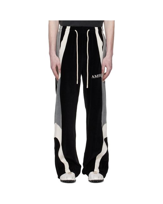 Amiri Black Oversized Panel Track Pants for men