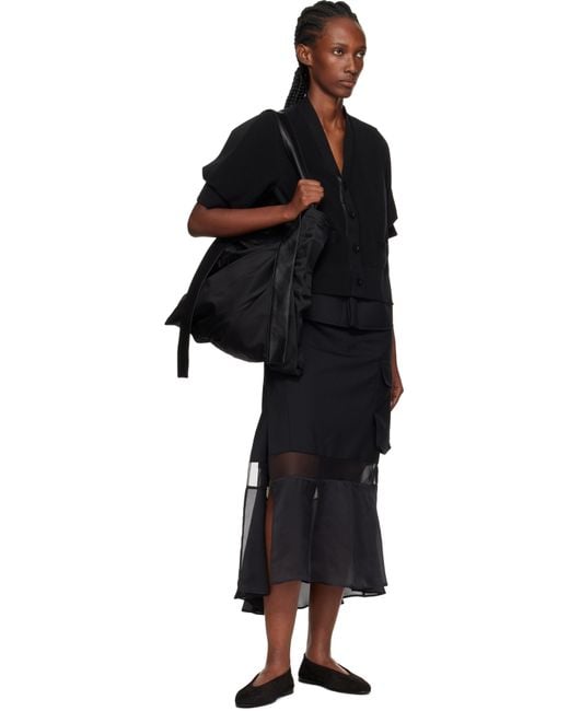 Yohji Yamamoto Black Drape Belt Tote