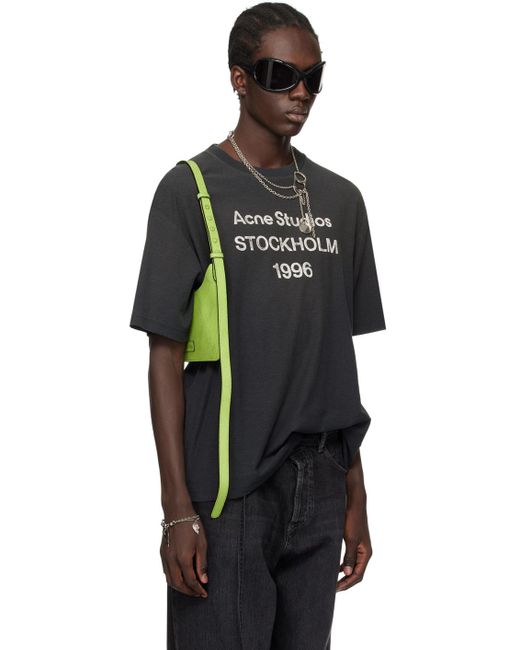T-shirt 'stockholm' noir Acne pour homme en coloris Black