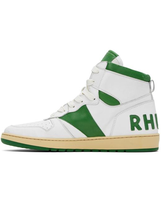 Rhude Green Rhecess-hi Sneakers for men