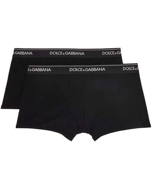 Dolce & Gabbana Cotton Dolcegabbana Two-pack Boxer Briefs in Black for ...
