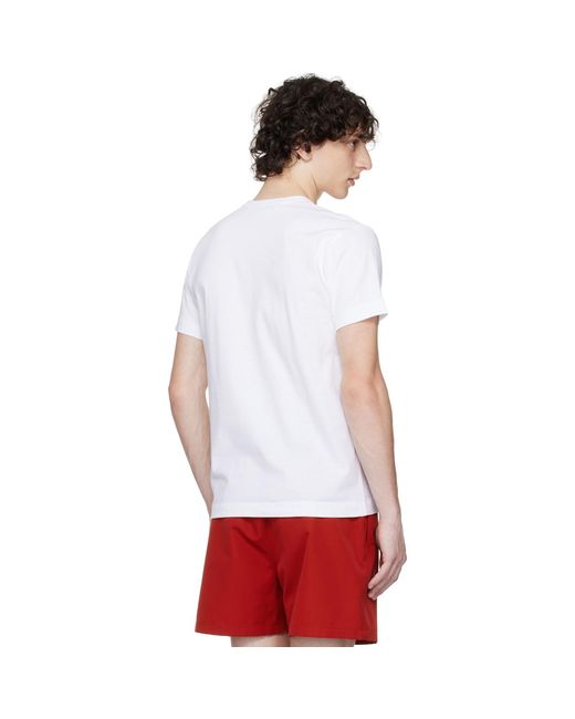 COMME DES GARÇONS PLAY White Metalstone Heart T-Shirt for men