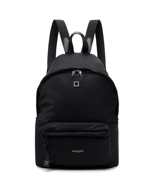 Wooyoungmi Black Nylon Backpack for men