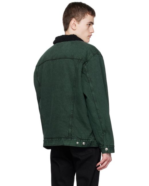 Levi's Green Button Denim Jacket for men