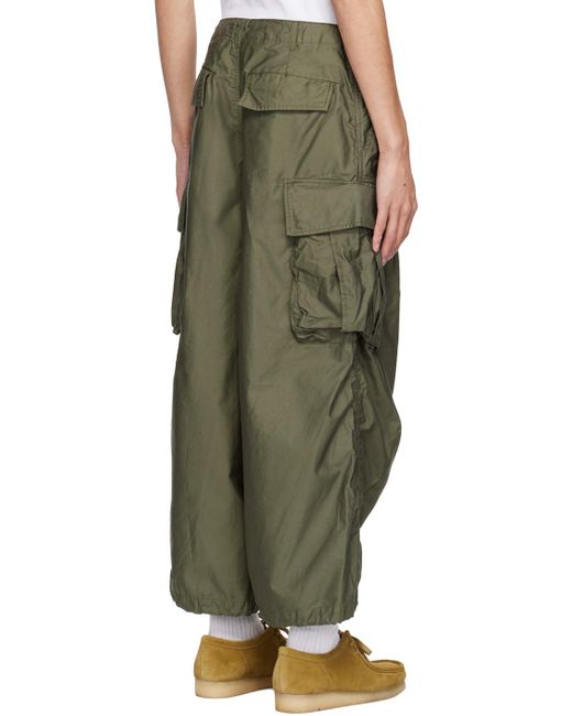 Needles Green Khaki H.d. Cargo Pants for men