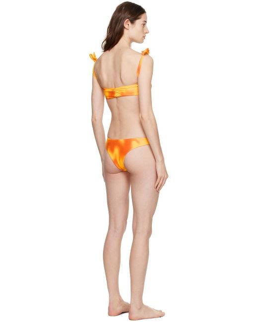 GUIZIO Ssense限定 イエロー＆オレンジ Mona ビキニ Black