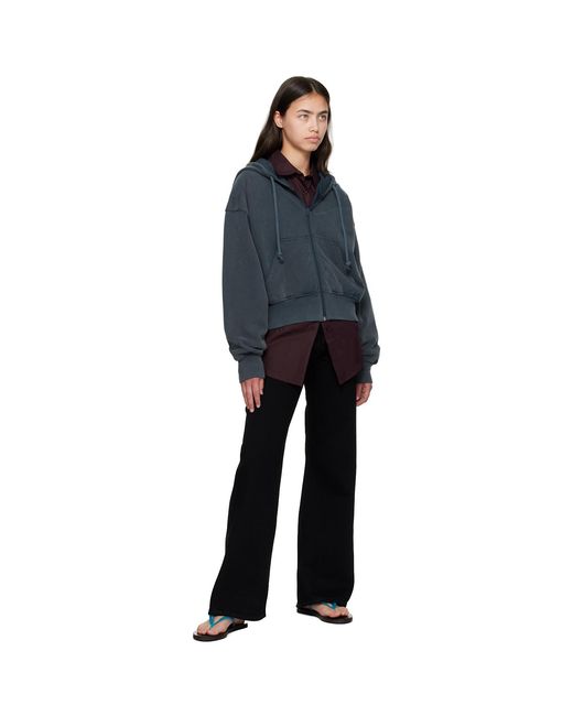 Acne Black Zipper Hoodie