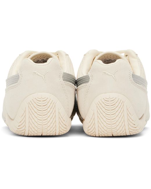 メンズ PUMA ベージュ＆シルバー Speedcat Premium スニーカー Black