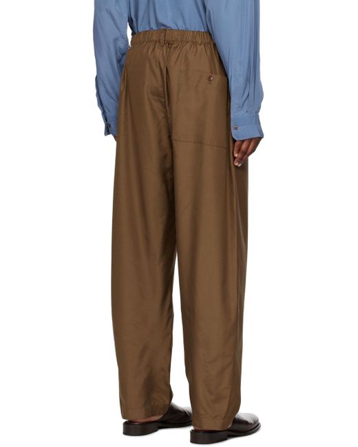Lemaire Multicolor Brown Relaxed Trousers for men