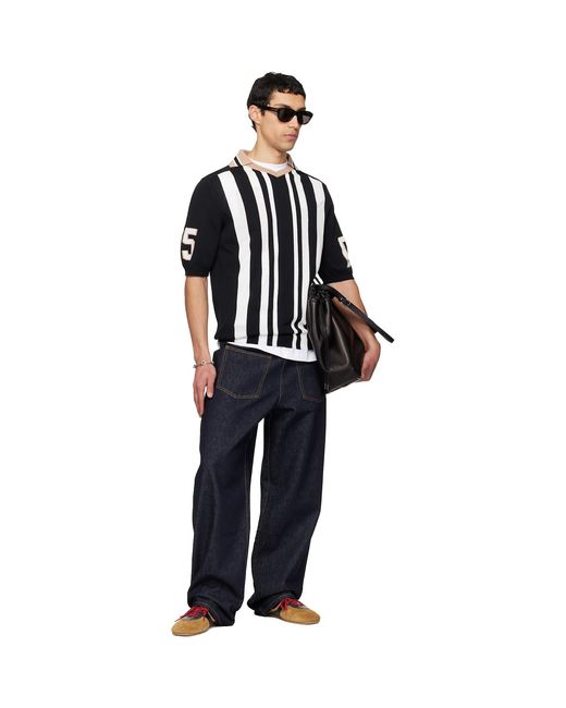 Moschino Black Sport Inspired Polo for men