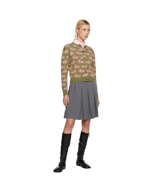 Sandy Liang Multicolor Khaki & Bouchette Cardigan