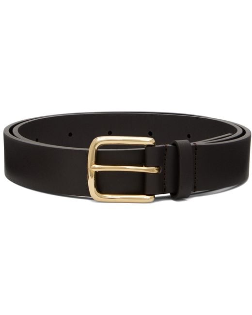 Ssstein Black Pinned Buckle Classic Leather Belt for men