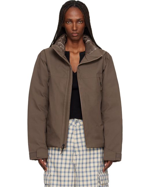 Range Jacket The North Face Mountain Range Down Jacket in Brown | Lyst UK