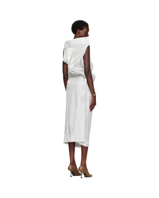 Issey Miyake White Ssense Exclusive Mercury Midi Dress