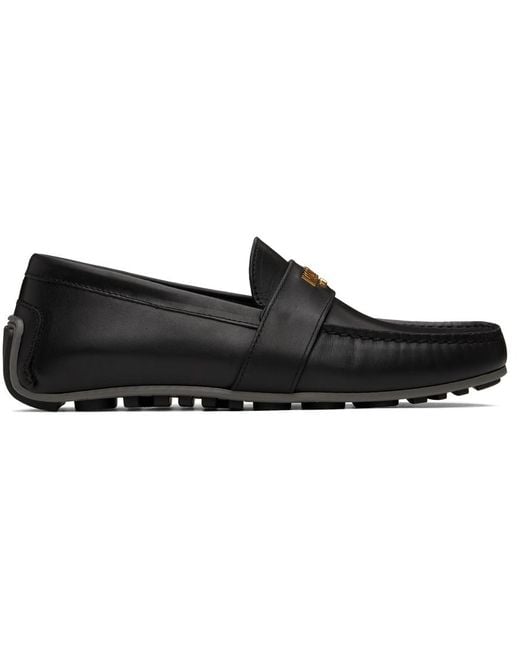 Moschino Calf Loafers in Black for Men Lyst UK