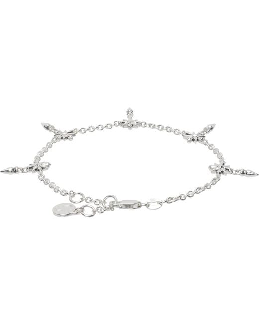 Stolen Girlfriends Club Metallic Midnight Cross Bracelet for men