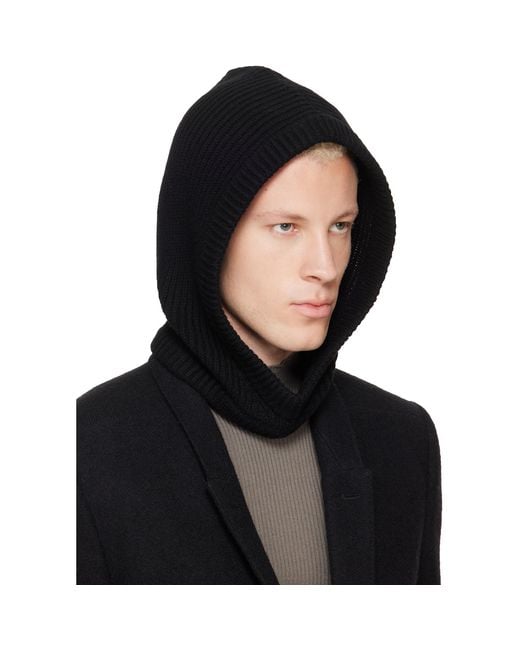 Rick Owens Black Tower Hood for men