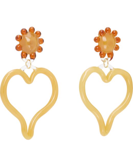 Boucles D'Oreilles À Gros Ornement En Forme De Cœur Levens Jewels en coloris Black