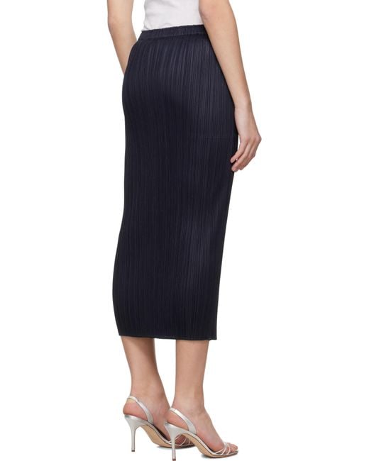 Pleats Please Issey Miyake Blue June New Colorful Basics 4 Midi Skirt
