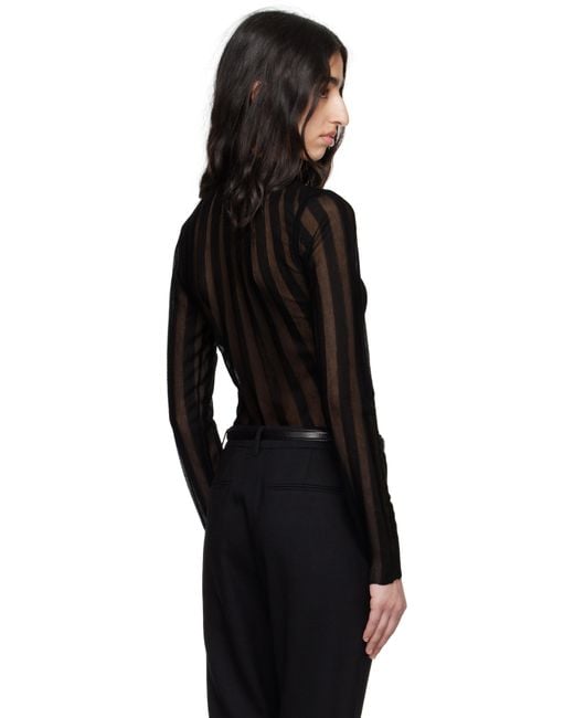 REMAIN Birger Christensen ブラック ファインニット 長袖トップス Black